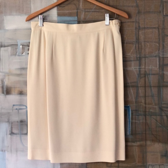 Vintage Yves Saint Laurent Encore Off White Skirt - Picture 1 of 5